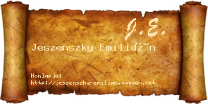 Jeszenszky Emilián névjegykártya